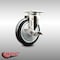 Service Caster 5 Inch 316SS Black Polyurethane Wheel Swivel Top Plate Caster with Brake SCC SCC-SS31620S514-PPUB-BLK-TLB - alternate 4